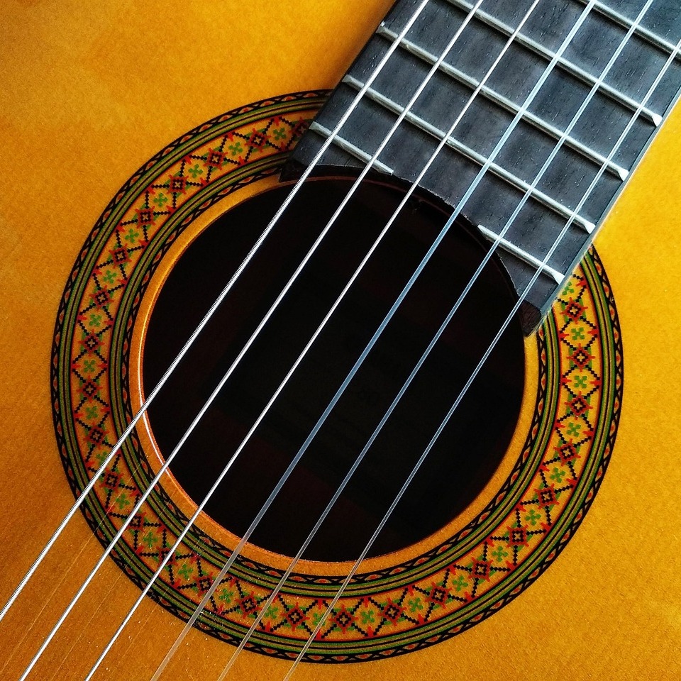 Akusztikus gitár a sarokban